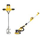 Kit Menegotti Misturador Elétrico MEL 1200 V4 Com Lixadeira Telescópica MLP 750H LED, Para Argamassa, Gesso, Parede e Teto, Alta Performance