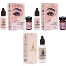 Kit Menela 2 Hennas Sobrancelha e Removedor Extrato de Aloe Vera Profissional