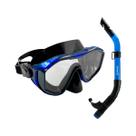 Kit Mergulho Máscara e Snorkel FunDive Sunset Cor Azul