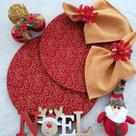 Kit Mesa 10 Capas Sousplat 10 Bases 10 Guardanapos 10 Anéis Kit Mesa 10 Capas Sousplat 10 Bases 10 Guardanapos 10 Anéis