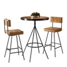 Kit Mesa Bistrô Viena e 2 Banquetas Madri material sintético Amarula SalaOne