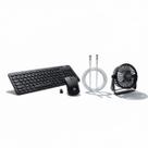 Kit Mesa Conforto Ventilador Teclado Cabo 3 Em 1 Bright Kit Mesa Conforto Ventilador Teclado Cabo 3 Em 1 Bright
