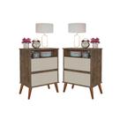 Kit Mesa de Cabeceira Onix Mizza Decor