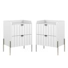 kit mesa de cabeceira para quarto 2 gavetas 100% MDF luxuosa