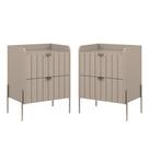 kit mesa de cabeceira para quarto 2 gavetas 100% MDF luxuosa