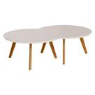 Kit Mesa de Centro Luna Off White - Imcal Kit Mesa de Centro Luna Off White - Imcal