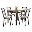Kit Mesa de Jantar Marva 91cm com 04 Cadeiras Delaware Cedro Ferro Preto - Pallazio Kit Mesa de Jantar Marva 91cm com 04 Cadeiras Delaware Cedro Ferro Preto - Pallazio