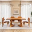 Kit Mesa de Jantar Paineira 180cm e 4 Cadeiras Jandaia CabeCasa MadeiraOriginals