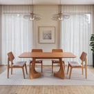 Kit Mesa de Jantar Paineira 180cm e 4 Cadeiras Jandaia CabeCasa MadeiraOriginals