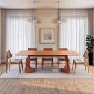 Kit Mesa de Jantar Paineira 240cm e 5 Cadeiras Jandaia CabeCasa MadeiraOriginals