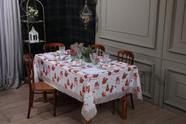 Kit Mesa de Natal 8L Toalha 3,00x1,50 8 Guardanapos 8 Porta Talheres Estampas Exclusivas