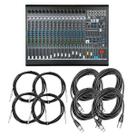 Kit Mesa de Som MXT Profissional 16 Canais Com 4 Cabos XLR 5M + 4 Cabos P10 Mono 5 Metros Kit Mesa de Som MXT Profissional 16 Canais Com 4 Cabos XLR 5M + 4 Cabos P10 Mono 5 Metros