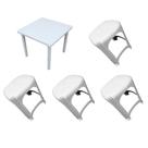 Kit Mesa Desmontável 83cm e 4 Banquetas Branca Cap. 120kg Kit Mesa Desmontável 83cm e 4 Banquetas Branca Cap. 120kg