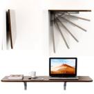 Kit mesa dobrável retrátil de parede 80x41cm
