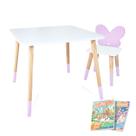 Kit Mesa e Cadeira Infantil Borboletinha Lilás