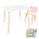 Kit Mesa e Cadeira Infantil Coração Rosa Bebê 2