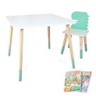 Kit Mesa e Cadeira Infantil Dinossauro Verde Claro 2