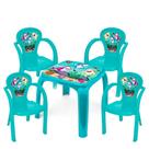 Kit Mesa Mesinha e 4 Cadeira Infantil Educativa Resistente Brincar Estudar