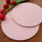 Kit Mesa Posta 08 Capas de Sousplat Em Tecido Rosa Bebê
