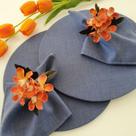 Kit Mesa Posta 10 Capas de Sousplat 10 Guardanapos de tecido 40x40cm 10 Anéis Argola Porta Guardanapo Kit Mesa Posta 10 Capas de Sousplat 10 Guardanapos de tecido 40x40cm 10 Anéis Argola Porta Guardanapo