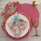 Kit Mesa Posta 10 Capas de Sousplat 10 Guardanapos de tecido 40x40cm 10 Anéis Argola Porta Guardanapo Kit Mesa Posta 10 Capas de Sousplat 10 Guardanapos de tecido 40x40cm 10 Anéis Argola Porta Guardanapo