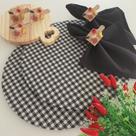 Kit Mesa Posta 10 Capas de Sousplat 10 Guardanapos de tecido 40x40cm 10 Anéis Argola Porta Guardanapo Kit Mesa Posta 10 Capas de Sousplat 10 Guardanapos de tecido 40x40cm 10 Anéis Argola Porta Guardanapo