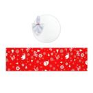 Kit Mesa Posta Completo Sousplat com Trilhos Natal Natalino Vermelho