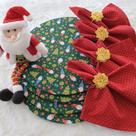 Kit mesa posta de natal ceia festa papai noel base 16 pçs