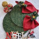 Kit Mesa Posta Jogo 10 Capa Sousplat 10 Guardanapos 10 Anéis Kit Mesa Posta Jogo 10 Capa Sousplat 10 Guardanapos 10 Anéis