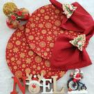 Kit Mesa Posta Jogo 10 Capa Sousplat 10 Guardanapos 10 Anéis Kit Mesa Posta Jogo 10 Capa Sousplat 10 Guardanapos 10 Anéis