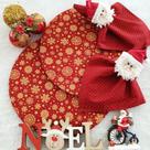 Kit Mesa Posta Jogo 10 Capa Sousplat 10 Guardanapos 10 Anéis Kit Mesa Posta Jogo 10 Capa Sousplat 10 Guardanapos 10 Anéis