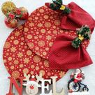 Kit Mesa Posta Jogo 10 Capa Sousplat 10 Guardanapos 10 Anéis Kit Mesa Posta Jogo 10 Capa Sousplat 10 Guardanapos 10 Anéis