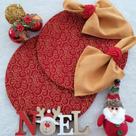 Kit Mesa Posta Jogo 10 Capa Sousplat 10 Guardanapos 10 Anéis Kit Mesa Posta Jogo 10 Capa Sousplat 10 Guardanapos 10 Anéis