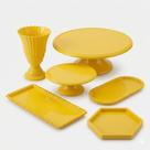 Kit Mesa Provençal 6 Peças para Festa com Boleiras, Bandejas e Vaso 20cm