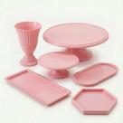 Kit Mesa Provençal 6 Peças para Festa com Boleiras, Bandejas e Vaso 20cm Kit Mesa Provençal 6 Peças para Festa com Boleiras, Bandejas e Vaso 20cm
