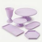 Kit Mesa Provençal 6 Peças para Festa com Boleiras, Bandejas e Vaso 20cm