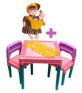 Kit Mesa Tritec Menina Rosa + Boneca Ayana Branca Adijomar