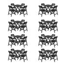 Kit Mesas Dobráveis Elegance 4 Lugares MDF Cadeiras Preto 70x70 Mega Madeira Kit Mesas Dobráveis Elegance 4 Lugares MDF Cadeiras Preto 70x70 Mega Madeira