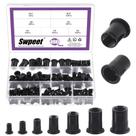 Kit métrico de noz de rebite Nuts Sweet, 180 unidades, M3-M12, zinco preto