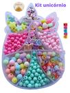 Kit Miçanga Infantil completo Para Pulseira e acessórios Unicórnio menina.