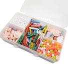 Kit Miçanga Iniciante Passante Bijuteria Artesanato 650pçs + Caixa Divisória 250g