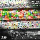 Kit Miçanga Letras Alfabeto M43 Com 1000 Unidades Artesanato, Pulseiras e Personalização M43