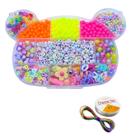 Kit Miçanga Montagem Ursinho Pulseira Bijuteria Colar Infantil Maleta Urso2
