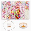 Kit Miçanga P/ Pulseira Colar Infantil 550 Peças + 4 Fechos