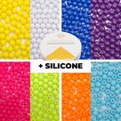 Kit Miçanga Passante Bola Lisa 6mm Plástico 8 Cores 800pçs 120g