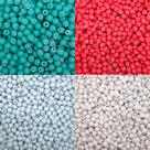 Kit Miçanga Passante Bolas Emborrachadas 8mm Plástico 4 Cores 400pçs 160g Kit Miçanga Passante Bolas Emborrachadas 8mm Plástico 4 Cores 400pçs 160g