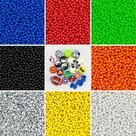 Kit Miçangas Coloridas Infantil 1300 Peças+ Fio De Silicone