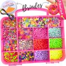 Kit Miçangas Infantil Coloridas P/ Montar Pulseiras Colares Brincos Chaveiros 2000 Pç Kit Miçangas Infantil Coloridas P/ Montar Pulseiras Colares Brincos Chaveiros 2000 Pç