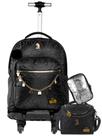 Kit Mickey Mouse Mochila 4 Rodas + Lancheira + Estojo Box