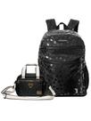 Kit Mickey Mouse Mochila Costas + Lancheira Juvenil Black